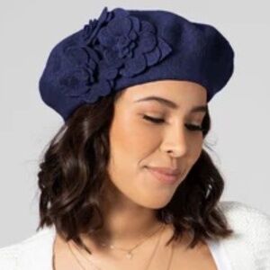 Chic French Floral Beret NWT